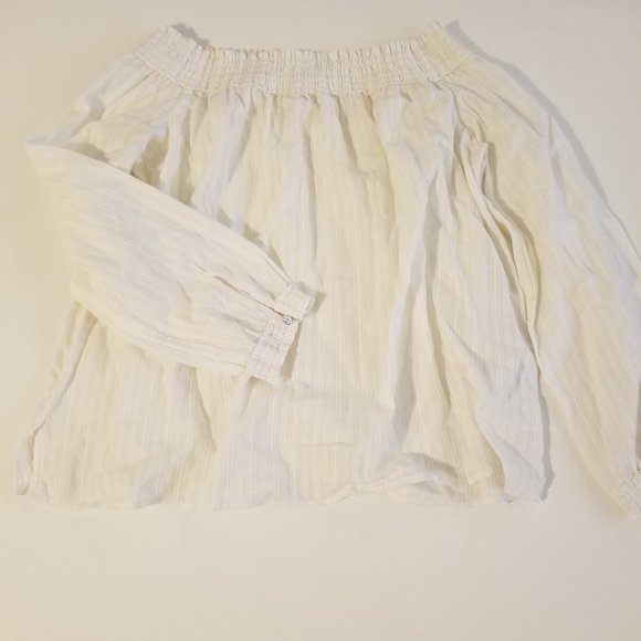 White off-the-shoulder Rag and Bone blouse - Picture 1 of 3